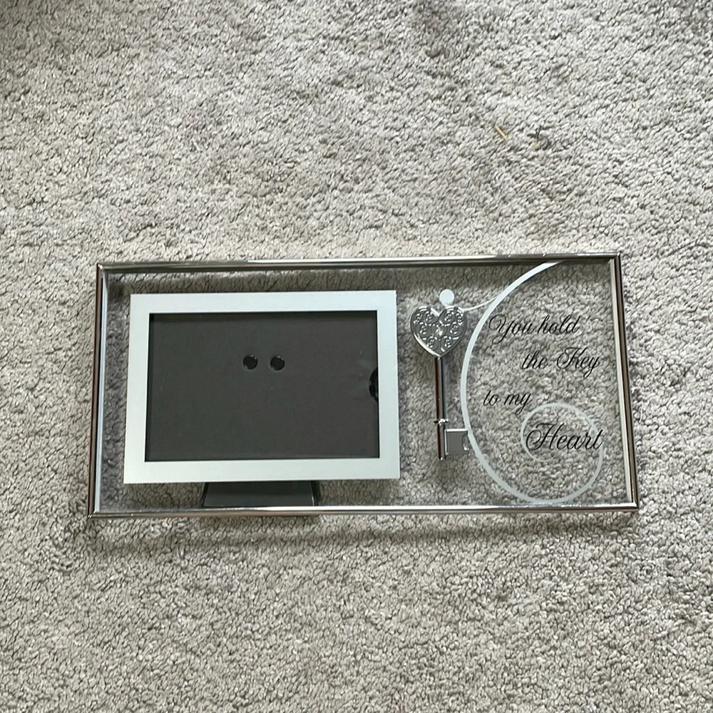 Burnes Of Boston “You Hold The Key To My Heart” 4x6 Landscape Glass Photo Frame
